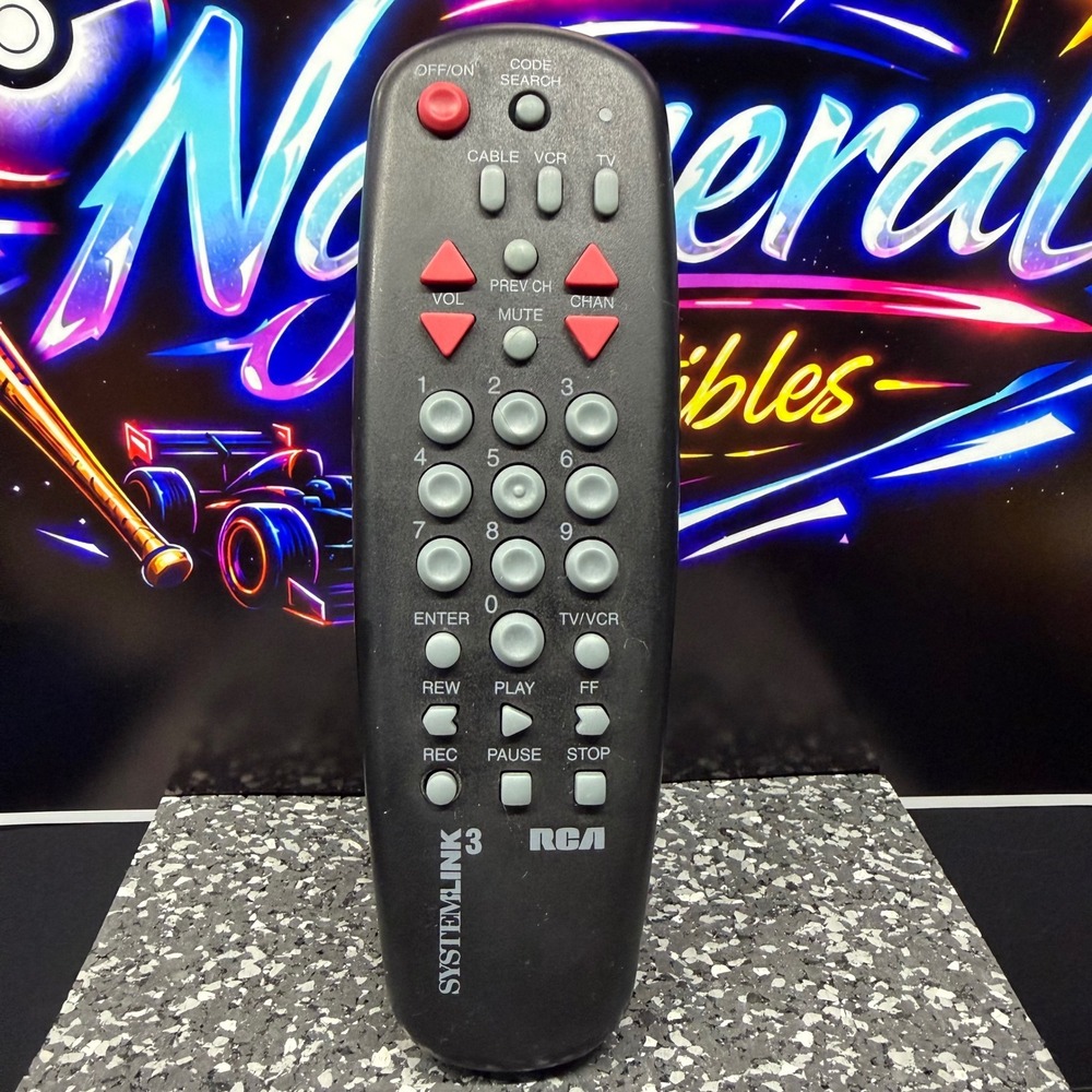 RCA SystemLink 3 Universal Remote Control Black TV VCR Cable 3-Device TESTED